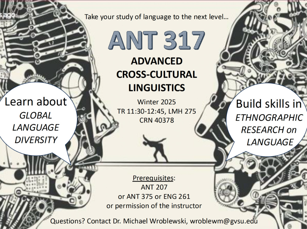 Class Announcement: Advanced Cross-cultural Linguistics